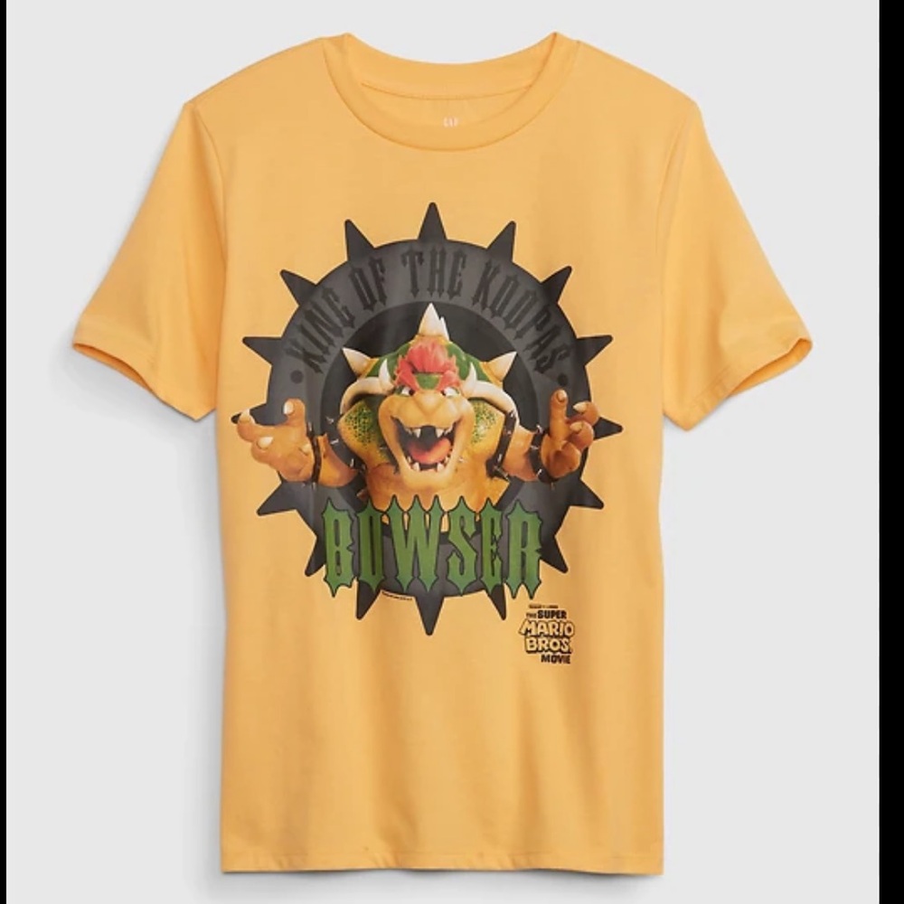 💰BOGO, 1 EQUAL OR LESSER PRICE💰 GapxSuper Mario Bros Bowser T, Bowser Yellow